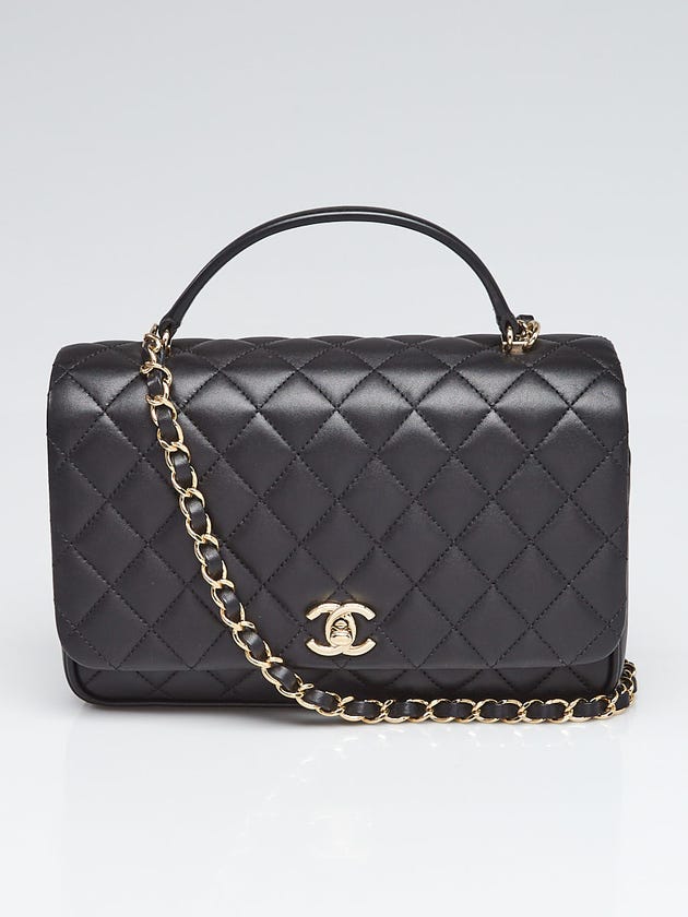 Chanel Black Quilted Lambskin Leather Citizen Chic Small Flap Bag