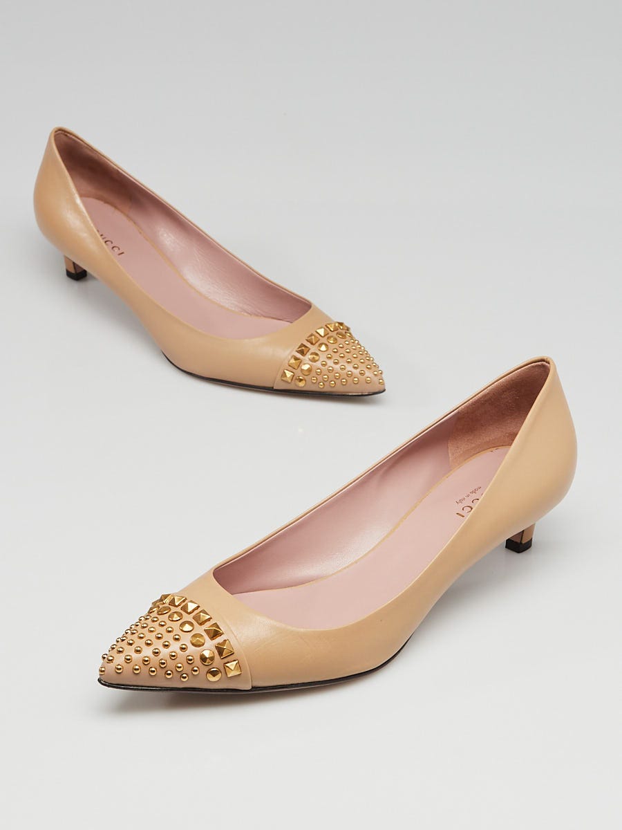 Studded kitten deals heel shoes