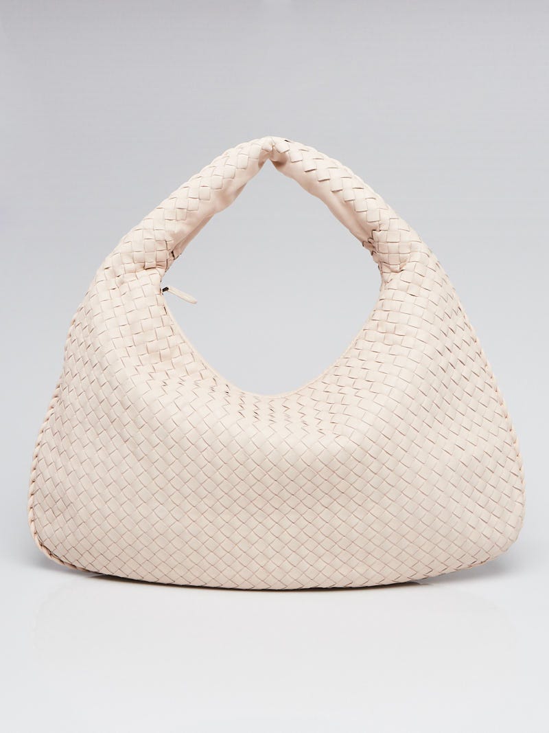 Bottega Veneta Light Pink Intrecciato Woven Nappa Leather