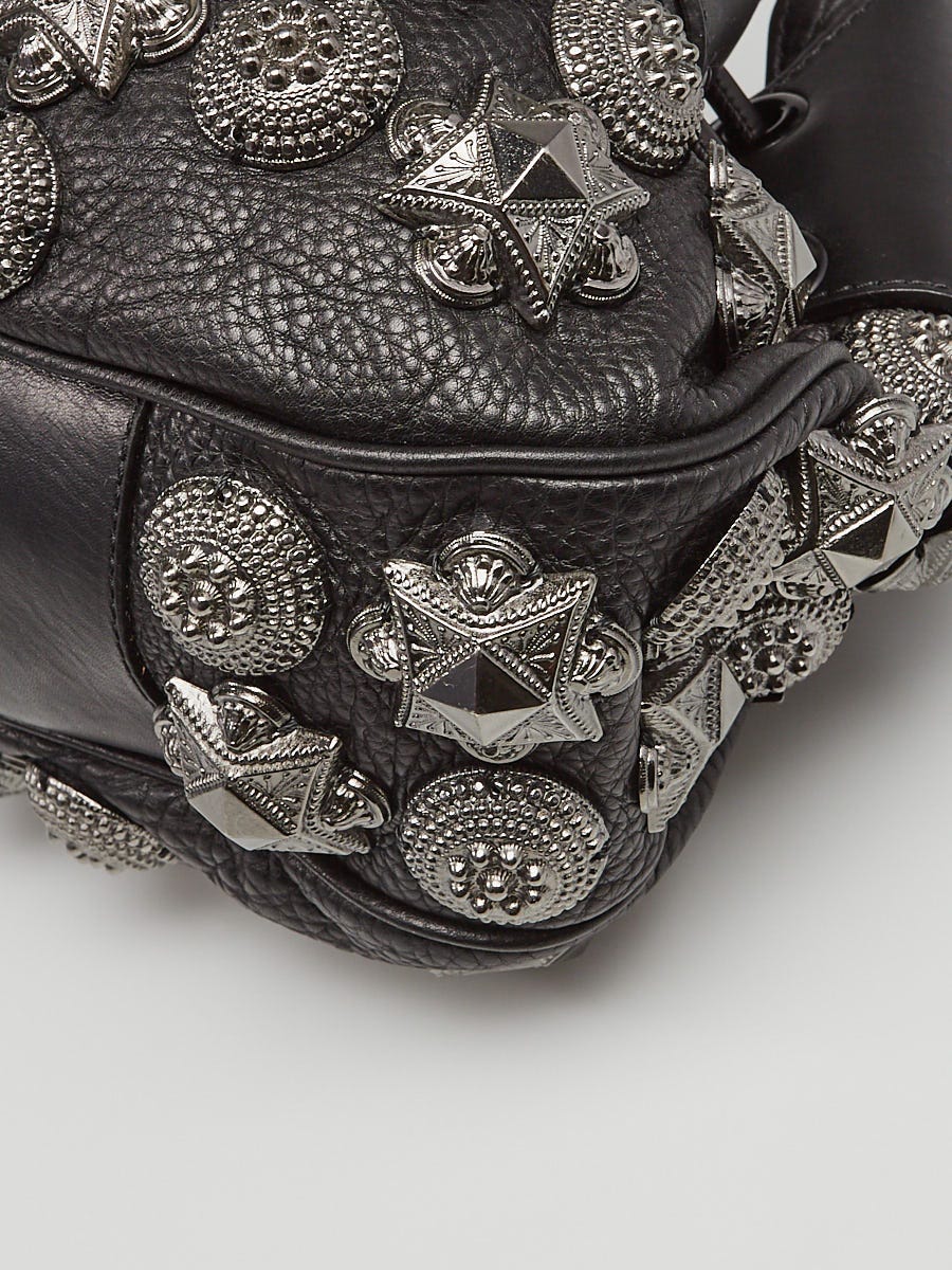 Burberry Prorsum Black Leather Mason Warrior Hobo Bag | Yoogi's Closet