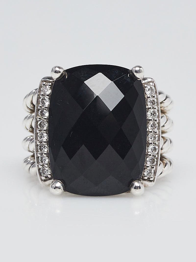Wheaton ring with black online onyx and diamonds