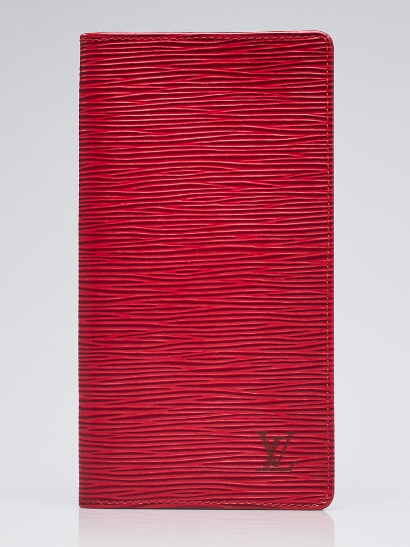Louis Vuitton Red Epi Leather Checkbook Wallet - Yoogi's Closet