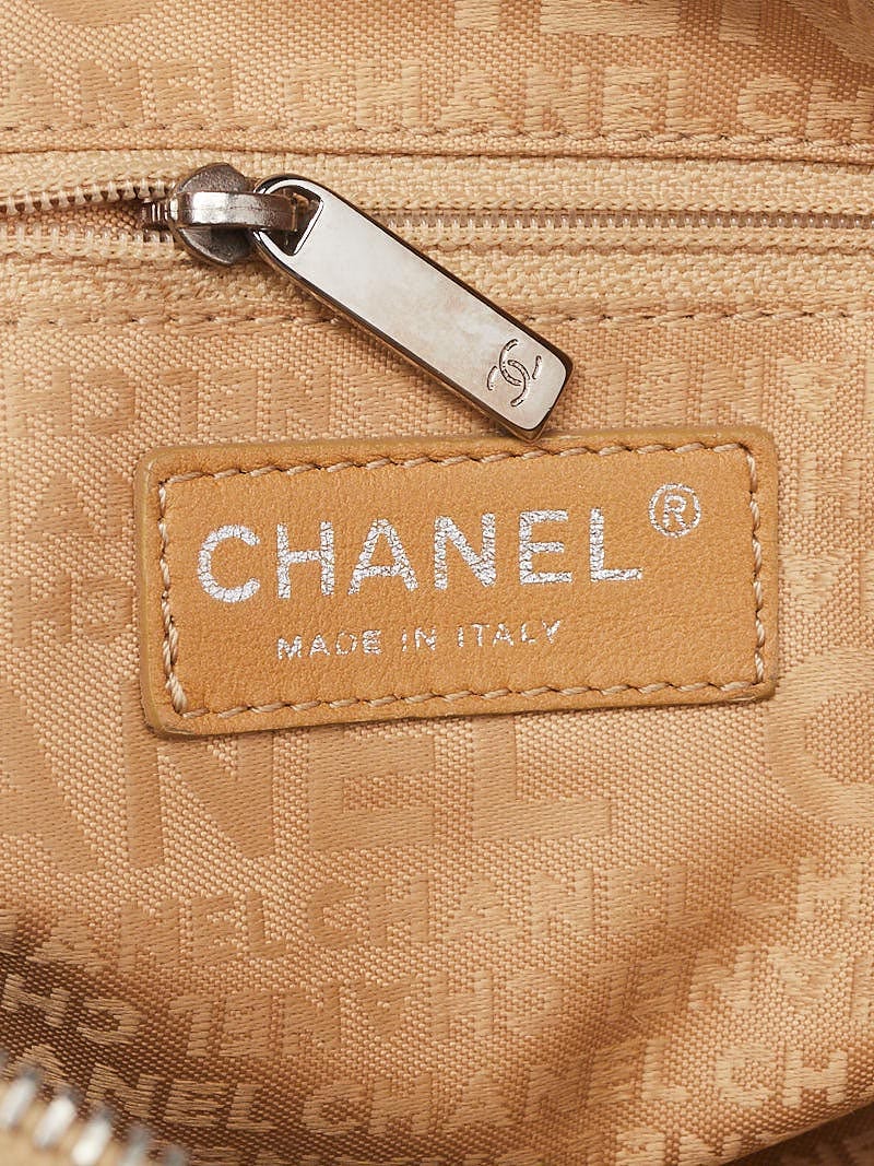 Chanel Beige Lambskin Leather CC Accordion Shoulder Bag | Yoogi's