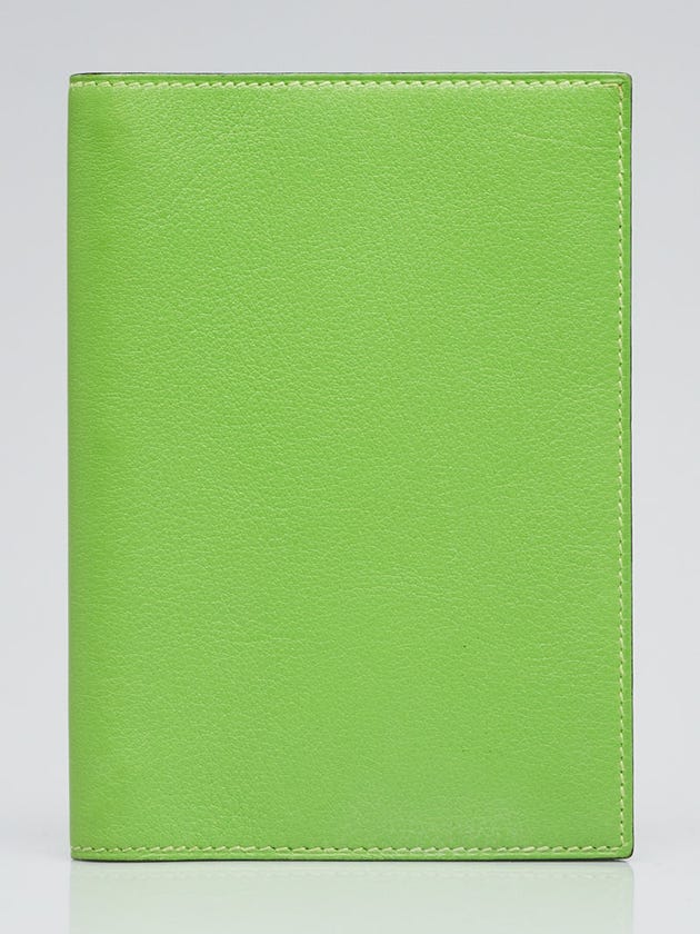 Hermes Apple Green Swift Leather PM Agenda/Notebook Cover