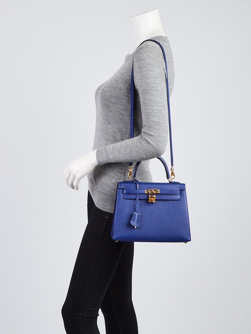 Hermès Blue Izmir Epsom Kelly Sellier 25 QGBAEA12BB002