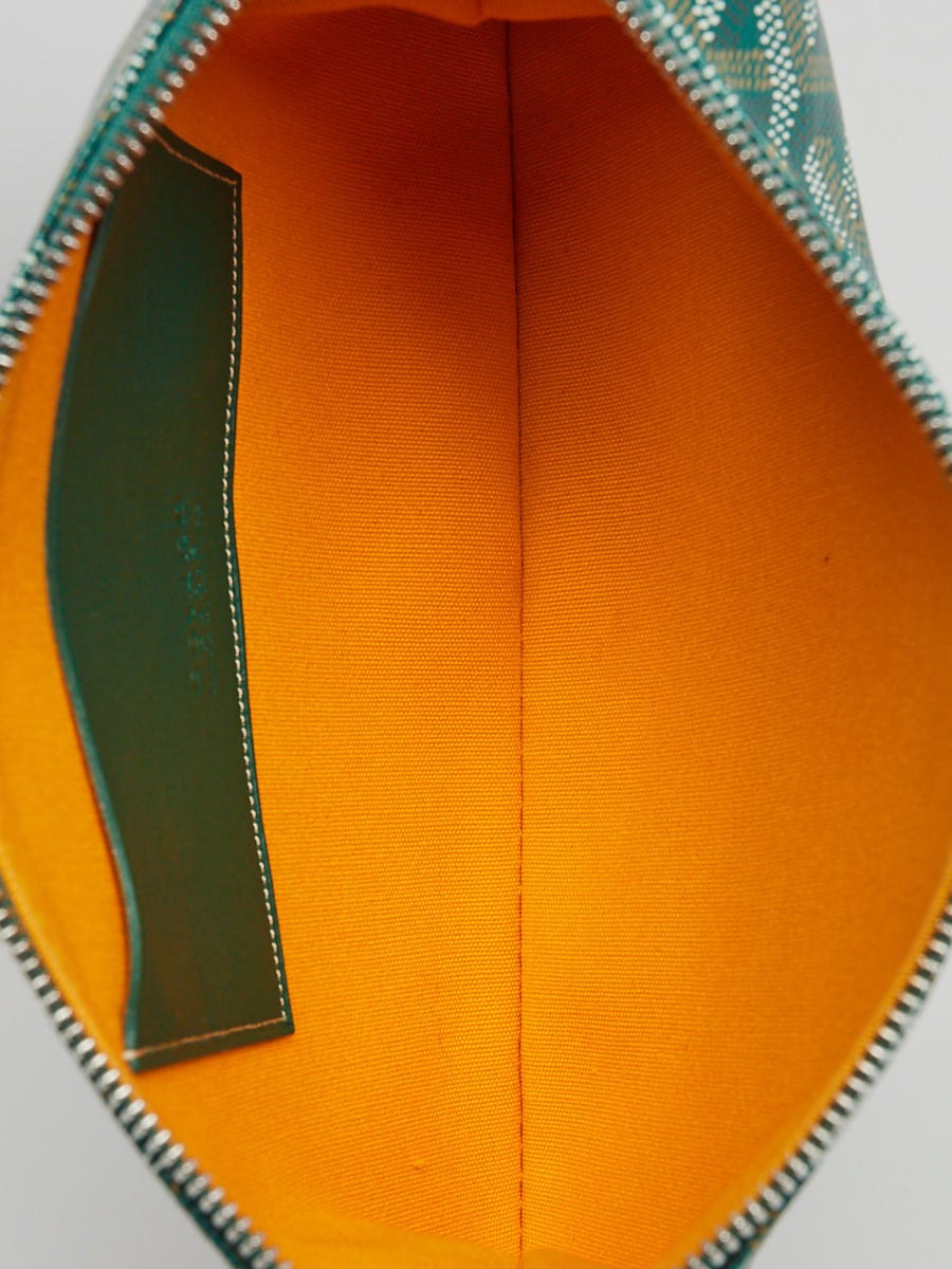 NEW Goyard Senat Zip Pouch Coated Canvas MGM Green Pochette