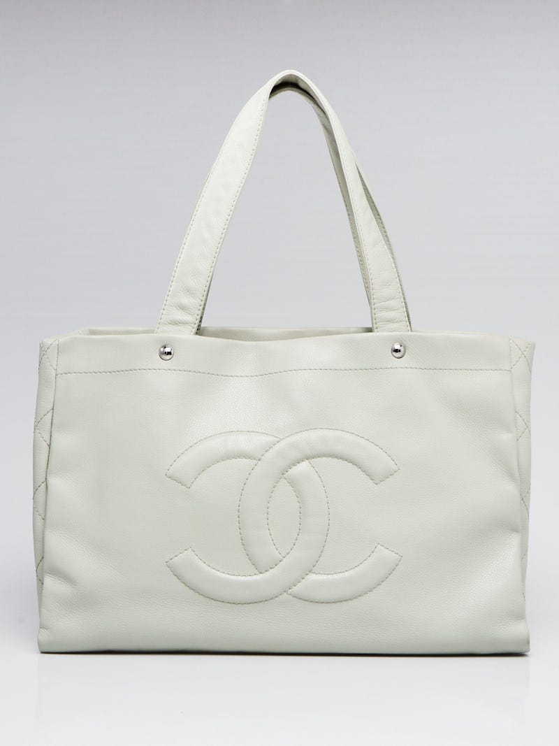 Grey chanel deals tote bag