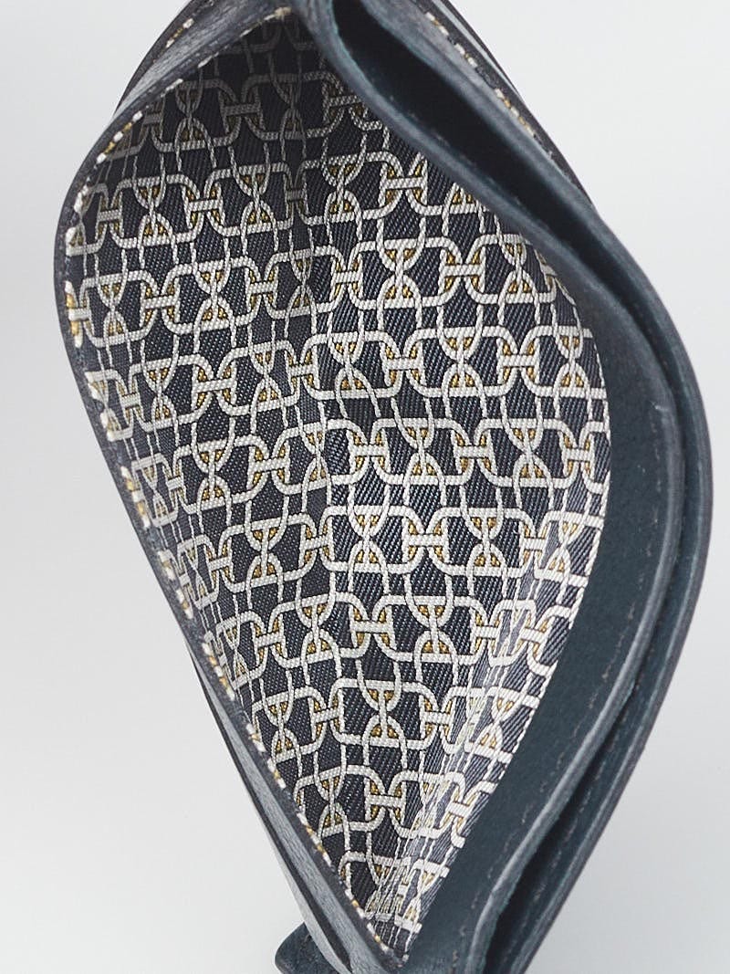 Hermes Ardoise Evercolor Leather Citizen Twill Card Holder