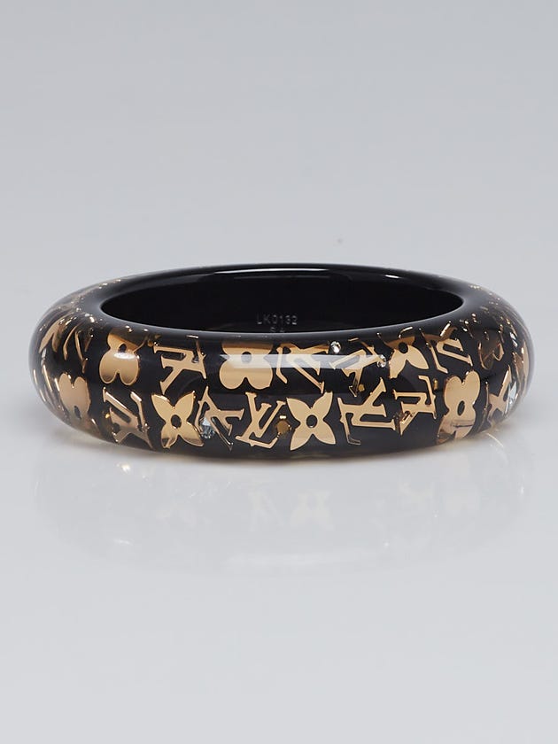 Louis Vuitton Black Resin Monogram Inclusion GM Bracelet