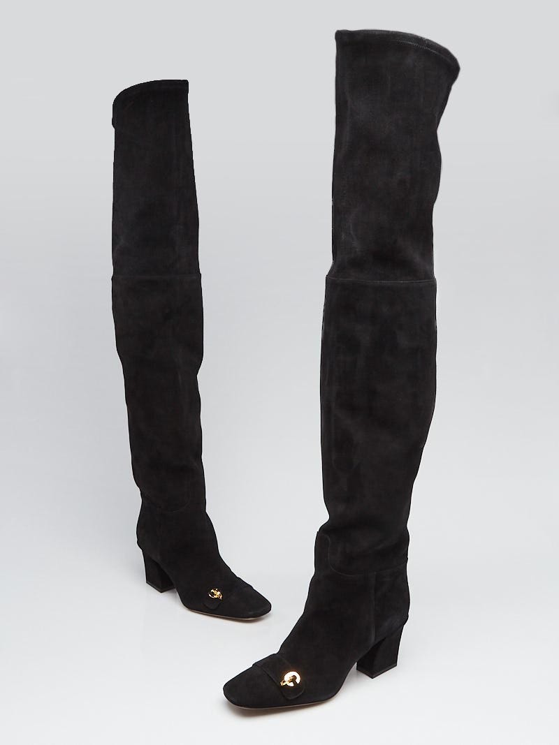 Genuine suede over the knee boots hotsell