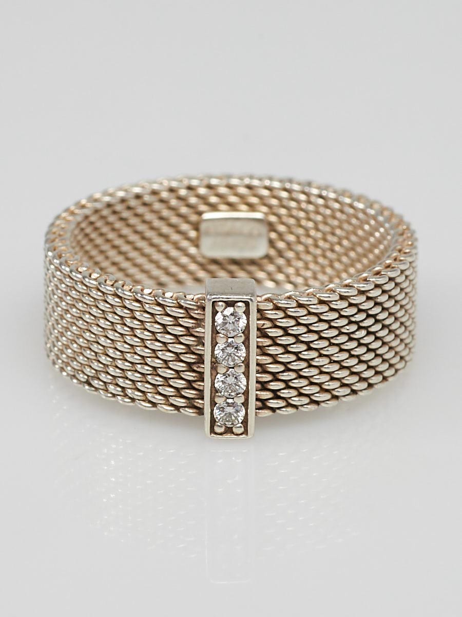 Tiffany & Co. | Jewelry | Tiffany And Co Diamond Mesh Ring | Poshmark
