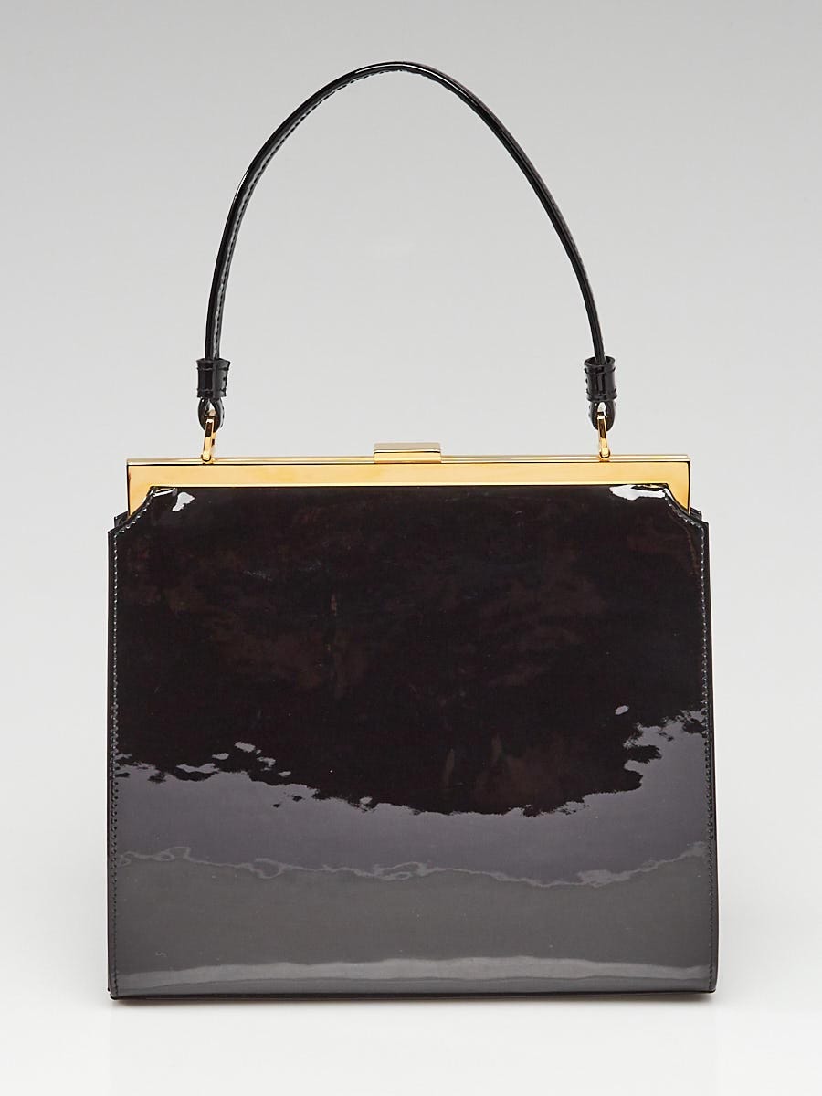 2024年 お歳暮・冬ギフト特集 Mansur Gavriel Black Patent Leather Elegant Bag | Yoogi's Closet バッグ