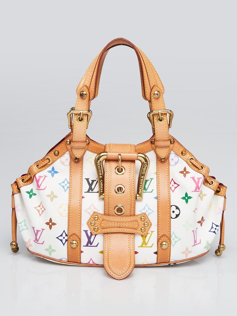 Louis Vuitton White Monogram Multicolore Theda GM Bag - Yoogi's Closet