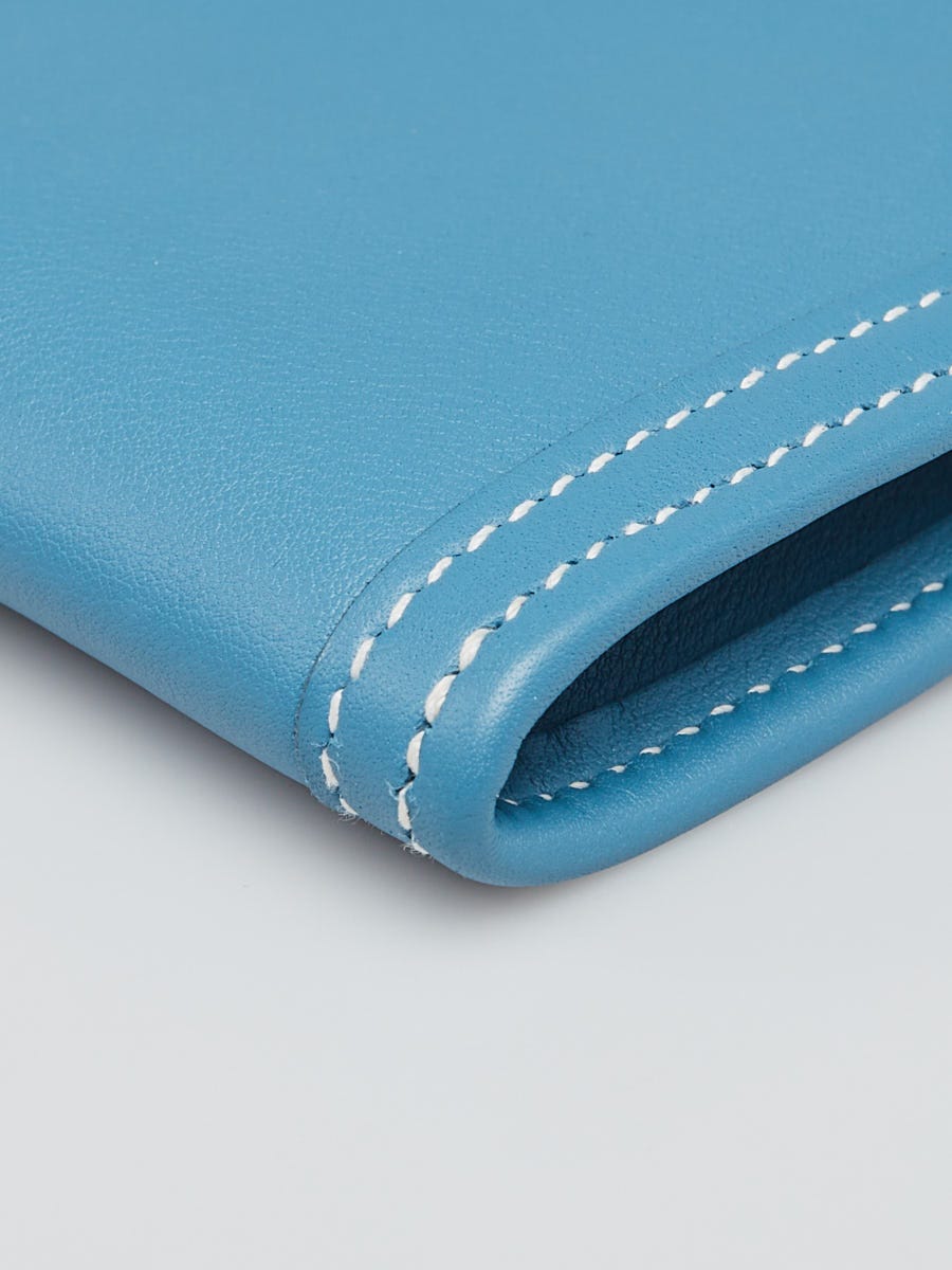 Hermes Blue Jean Swift Leather Jige Elan 29 Clutch Bag