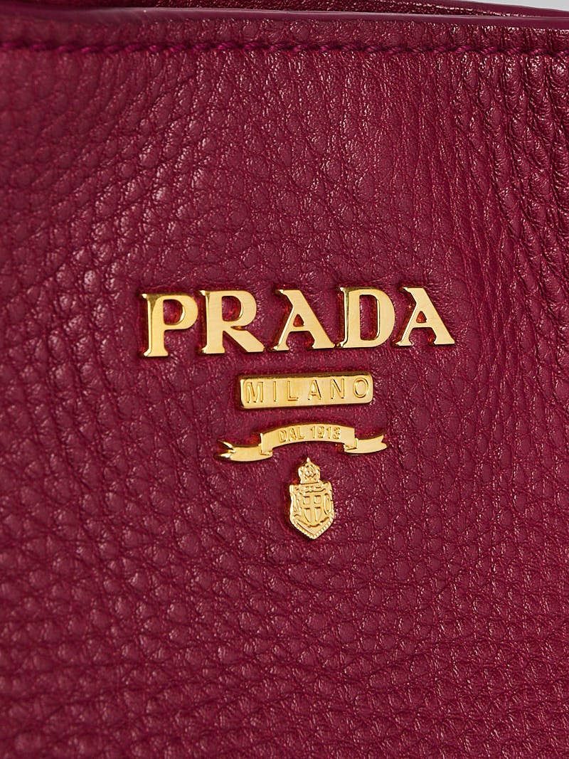 Prada Purple Vitello Daino Leather Large Hobo Bag BR4829