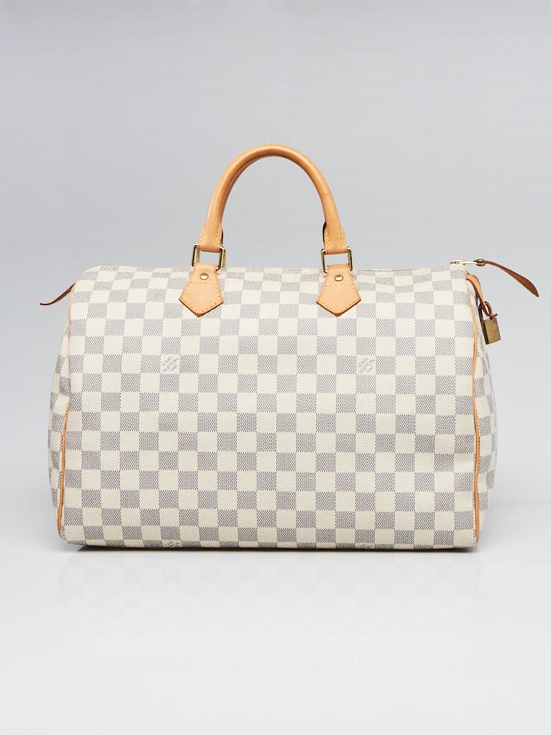 Louis Vuitton Damier Azur Canvas Speedy 35 Bag - Yoogi's Closet