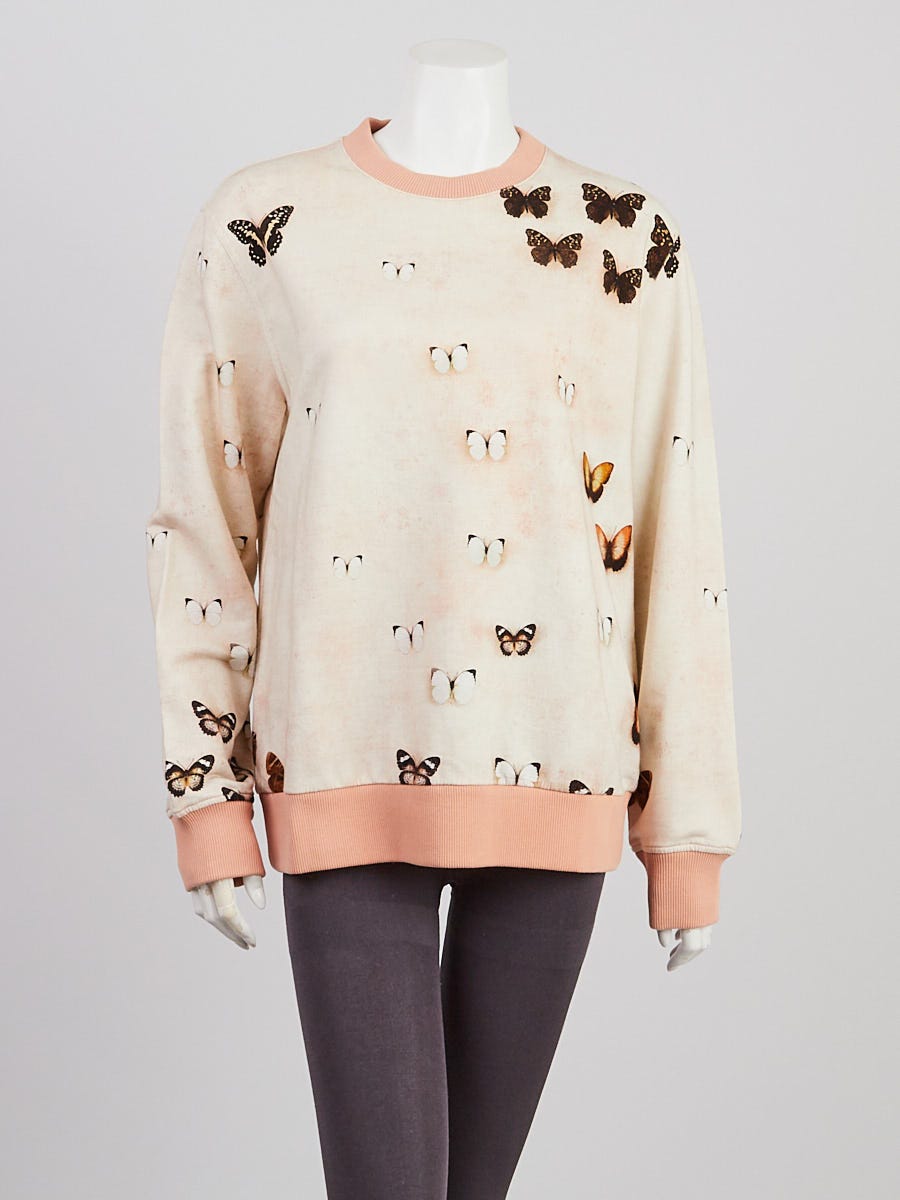Givenchy Pink Butterfly Printed Cotton Pull Over Sweat Shirt Size M -  Yoogi's Closet
