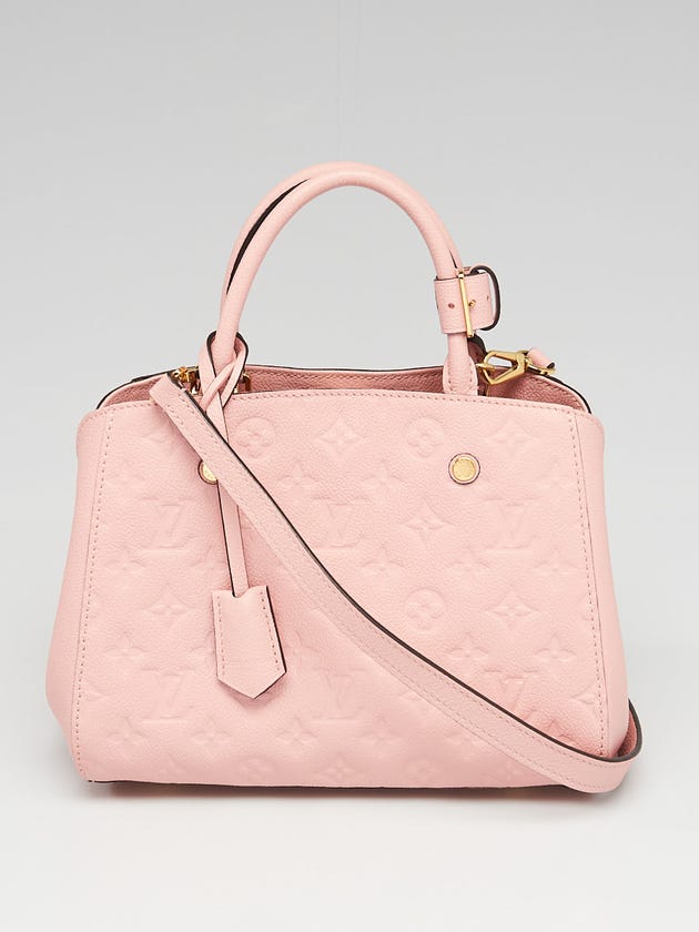 Louis Vuitton Rose Poudre Monogram Empreinte Leather Montaigne BB Bag