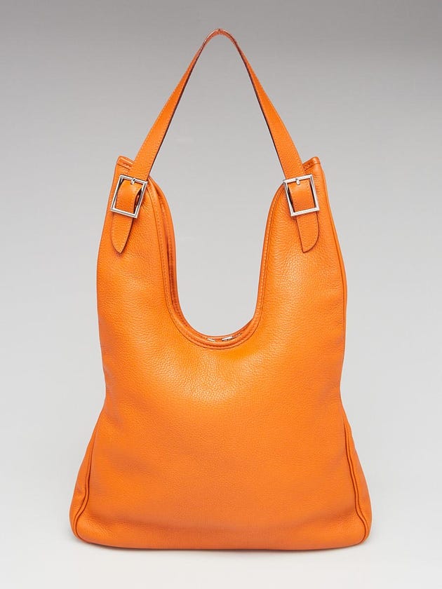 Hermes Orange Togo Leather Massai PM Bag