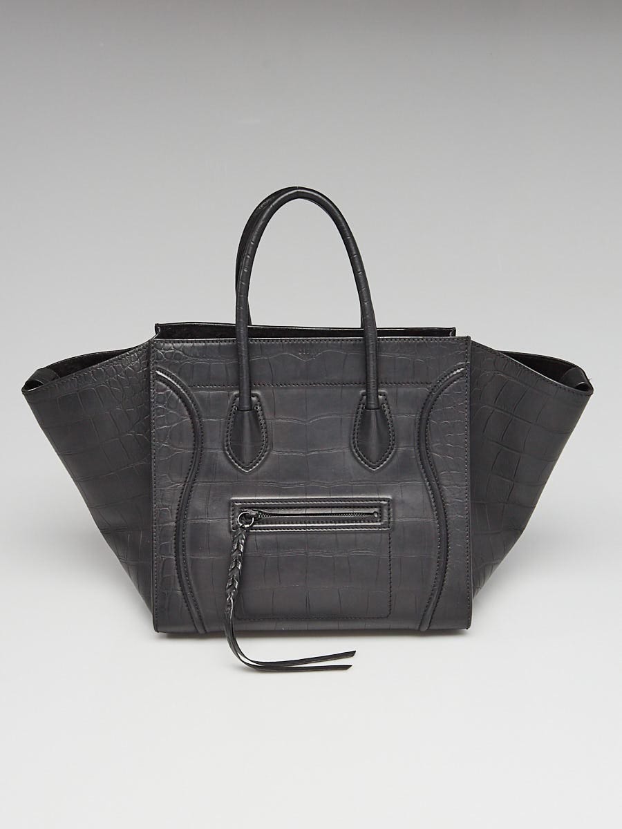 Celine black crocodile bag store