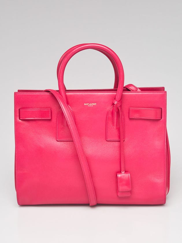 Yves Saint Laurent Pink Calfskin Leather Small Sac de Jour Bag