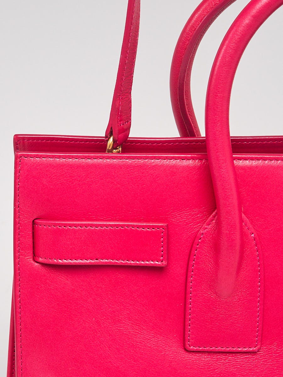 Yves Saint Laurent Pink Calfskin Leather Small Sac de Jour