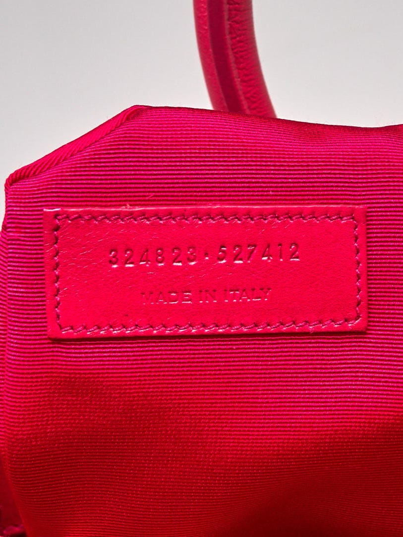 Yves Saint Laurent Pink Calfskin Leather Small Sac de Jour