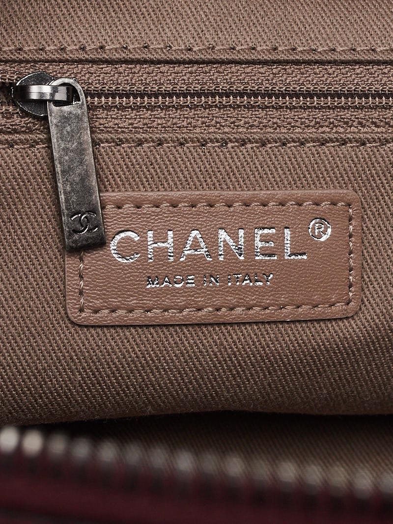 Chanel Burgundy Pony Hair and Leather Fringe Paris-Dallas