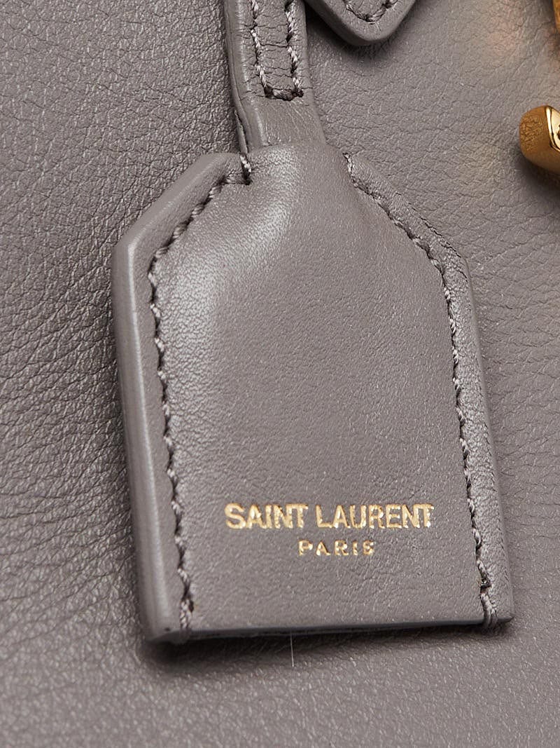 Saint Laurent Medium 'cabas Monogram' Tote in Gray