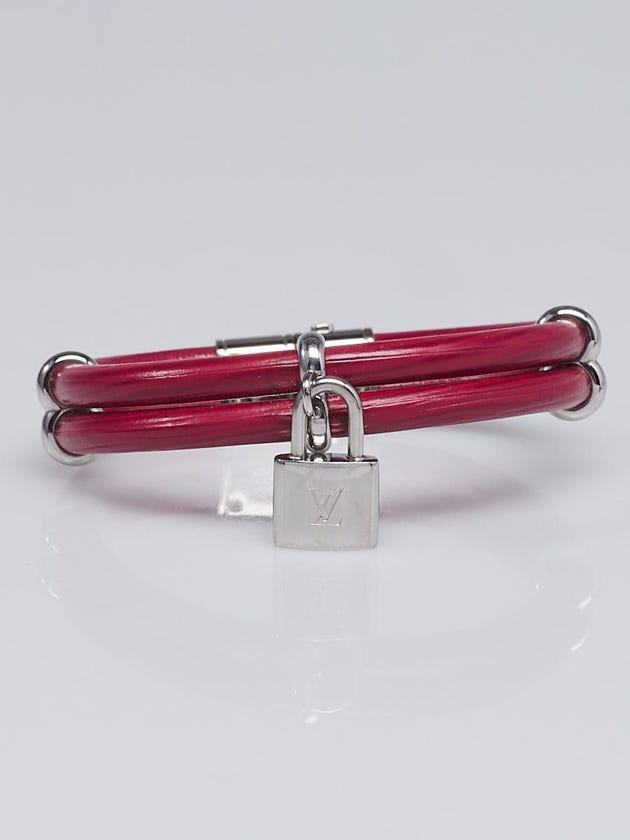 Louis Vuitton Fuchsia Epi Leather Keep It Twice Bracelet
