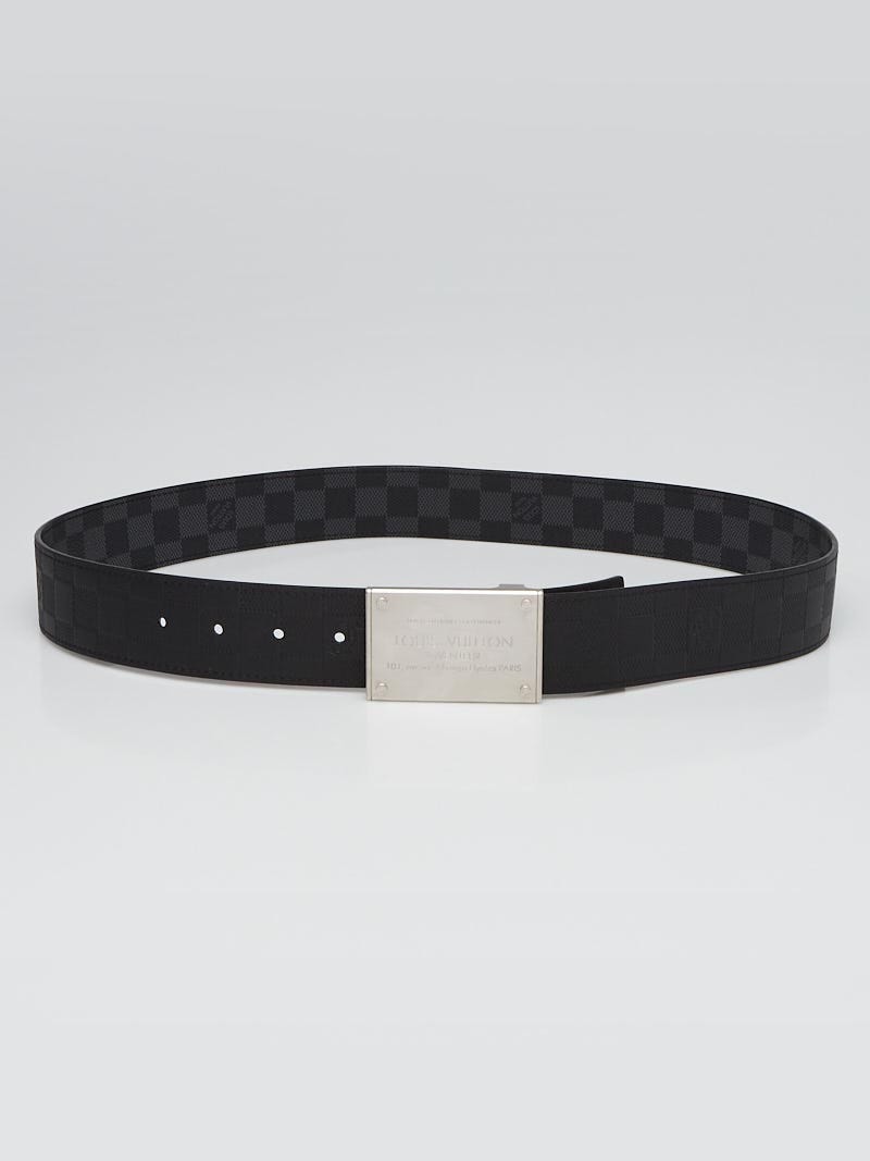 Louis Vuitton 95/38 Reversible Damier Graphite Inventeur Belt Leather  ref.351402 - Joli Closet