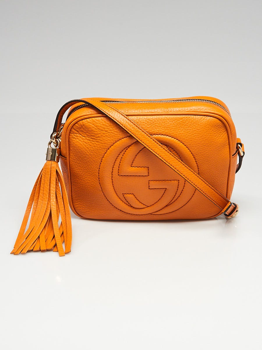 tas shoulder-bag Gucci GG Interlocking Orange Calfskin Shoulder Bag |  Tinkerlust