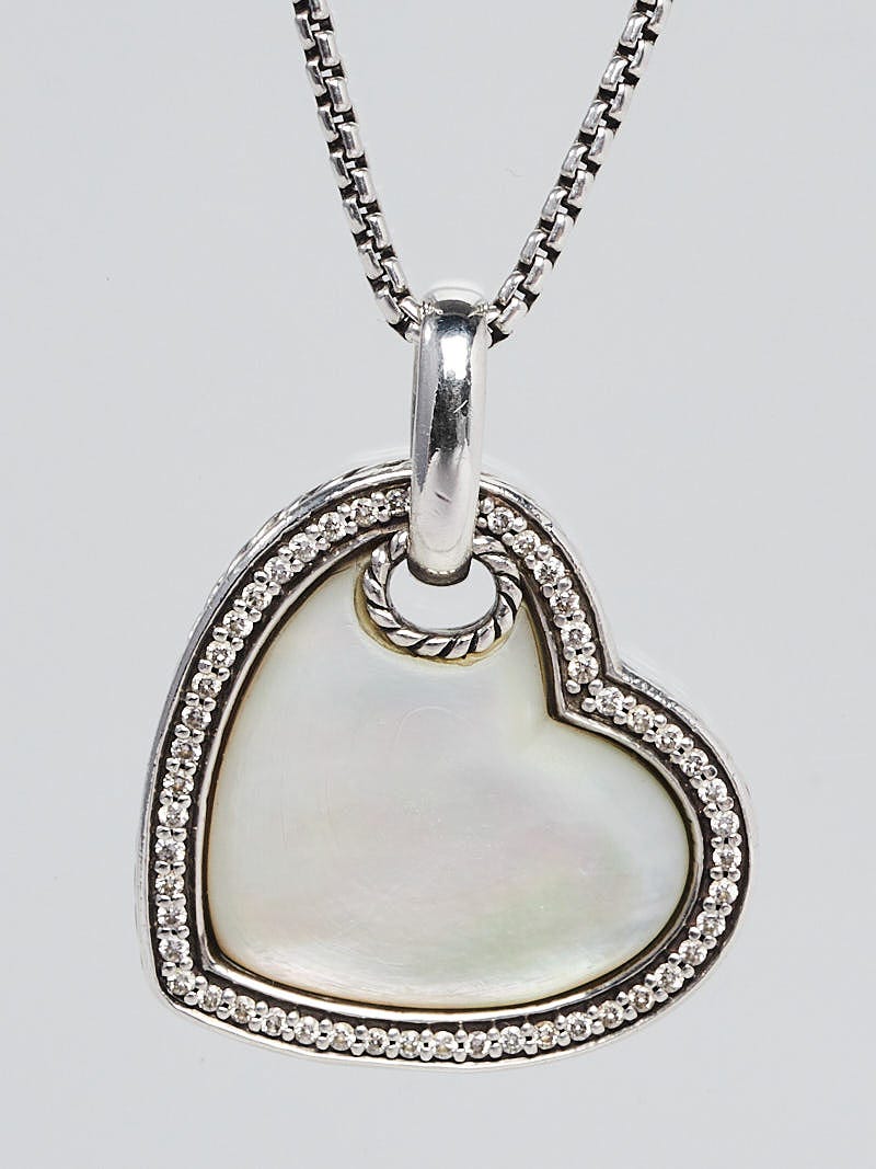 Cable Heart Pendant Necklace 