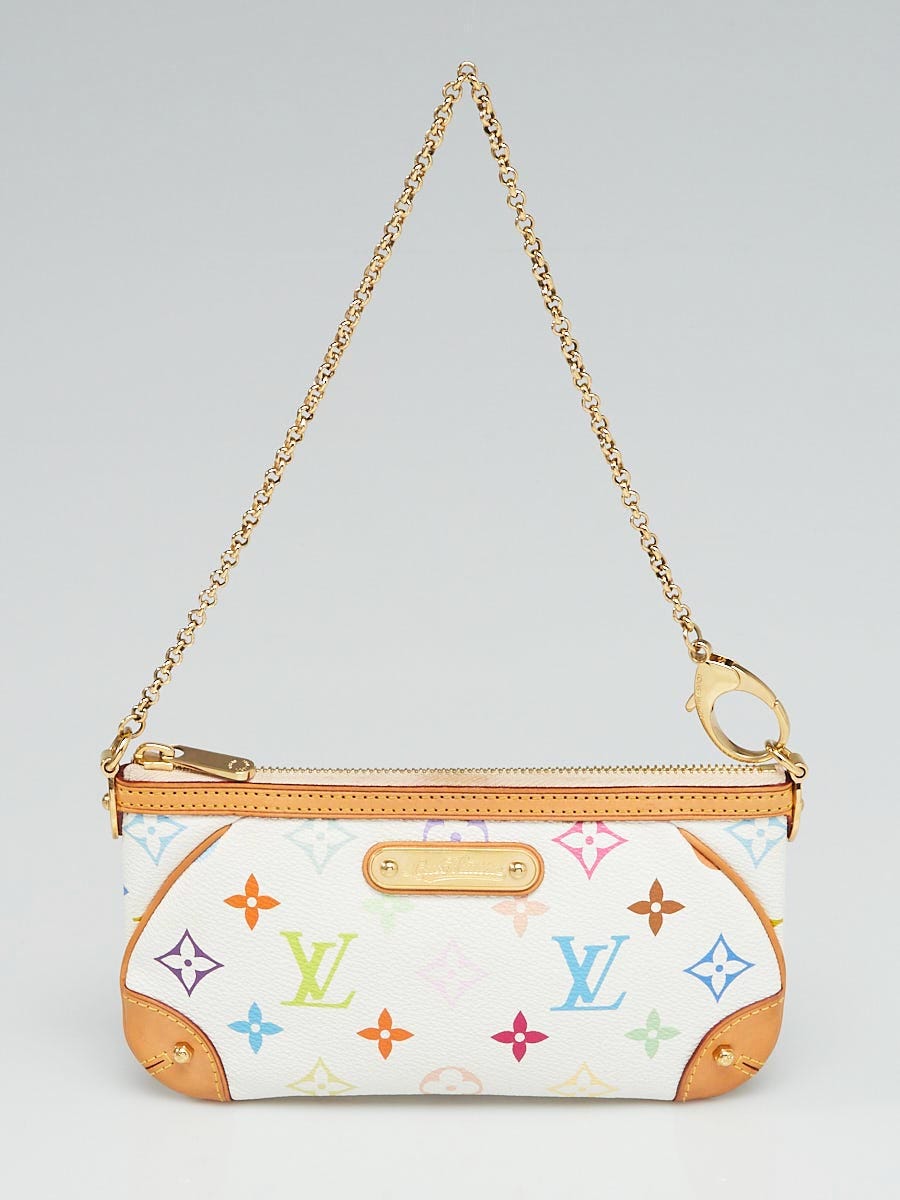 Louis Vuitton White Monogram Multicolor Milla MM Pochette Bag