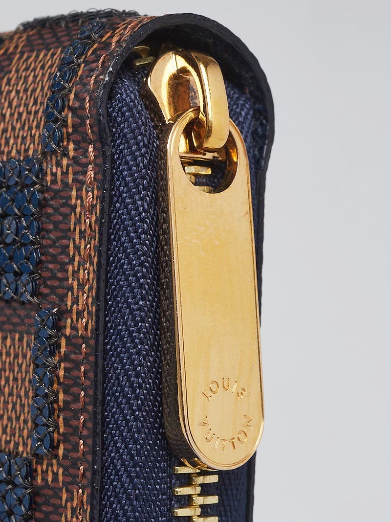 Louis Vuitton Limited Edition Blue Damier Paillettes Zippy Wallet