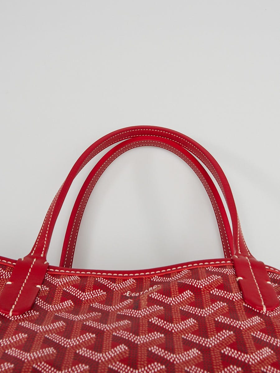 Goyard Red Chevron Print Coated Canvas St. Louis PM Tote Bag