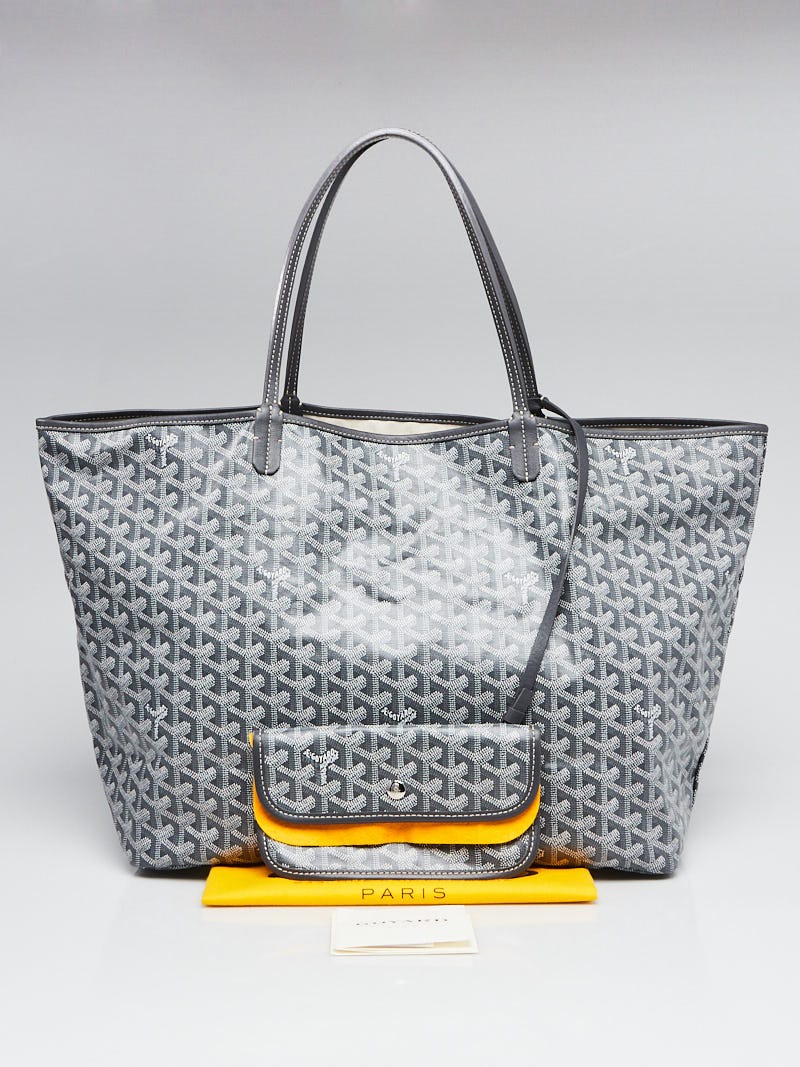Goyard Grey Chevron Print Coated Canvas St. Louis GM Tote Bag
