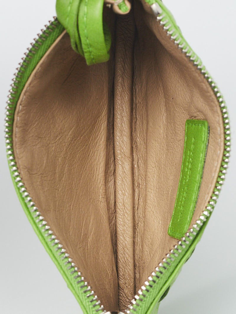 Bottega Veneta Green Intrecciato Woven Nappa Leather Small