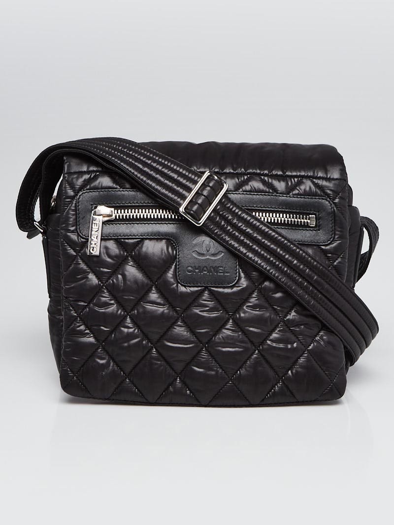 Chanel Black Quilted Nylon Coco Cocoon Small Messenger Bag - Yoogi's Closet