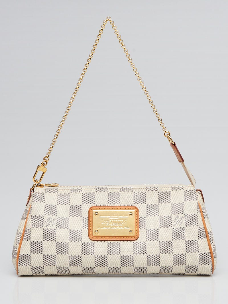 Louis Vuitton Damier Azur Canvas Eva Clutch Bag w/o Leather Strap - Yoogi's  Closet