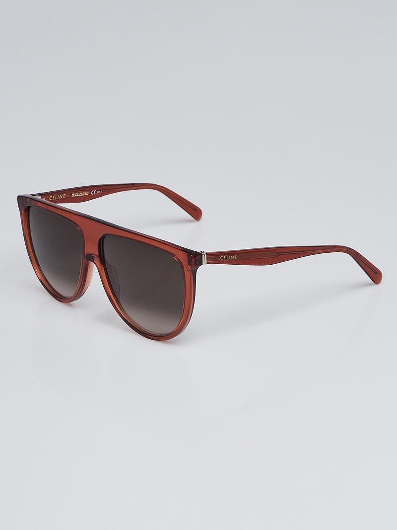 Celine Brown Acetate Frame Thin Shadow Sunglasses CL41435 S