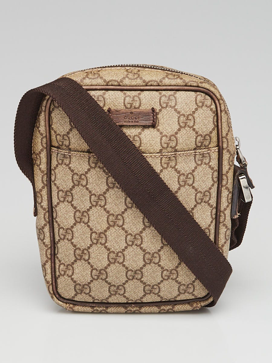 Gucci Beige/Ebony GG Coated Canvas Small Crossbody Bag Gucci Beige/Ebony GG Coated Canvas Small Crossbody Bag