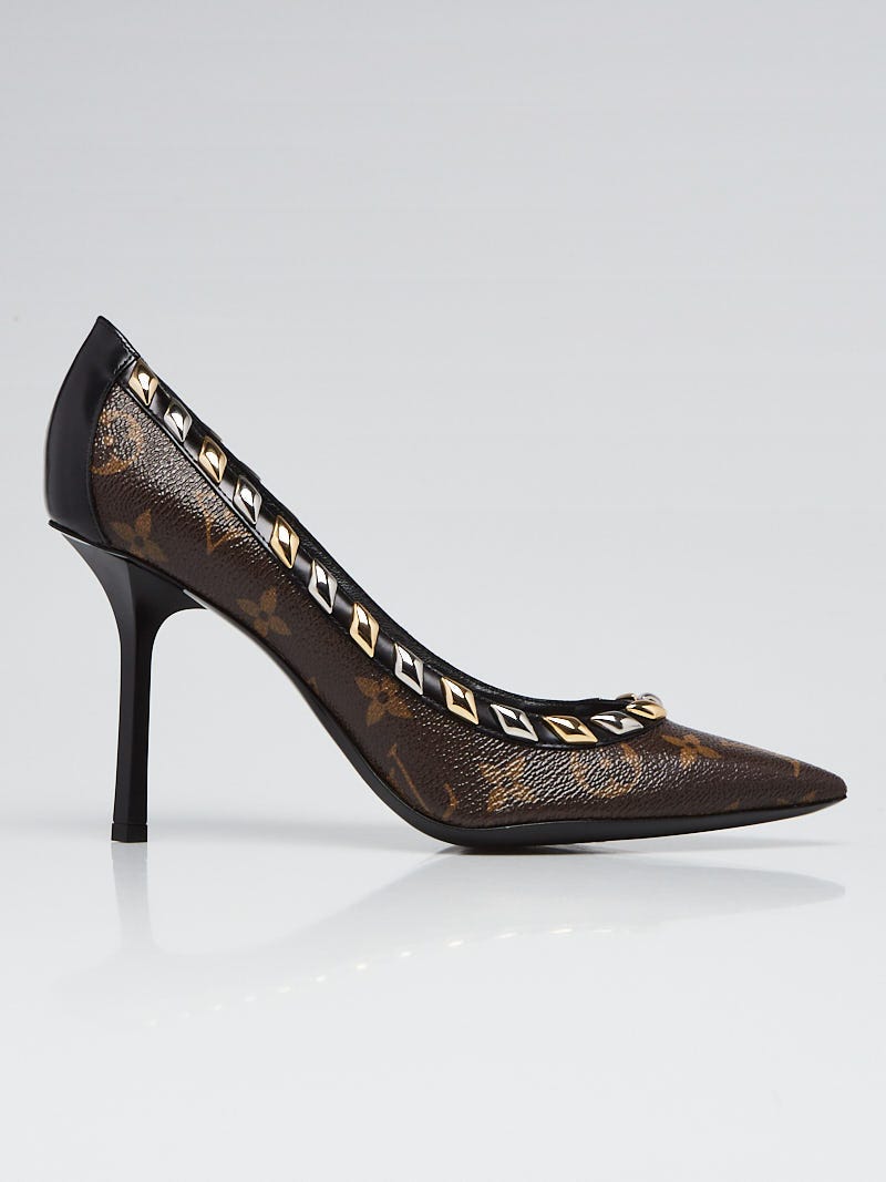 Louis Vuitton Monogram Coated Canvas Eldorado Heels Size 7/37.5