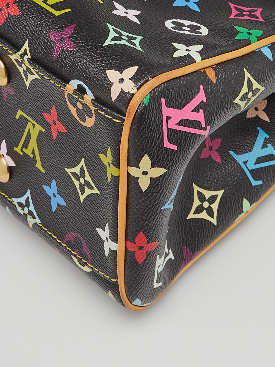 Louis Vuitton Black Monogram Multicolore Aurelia MM Tote Bag