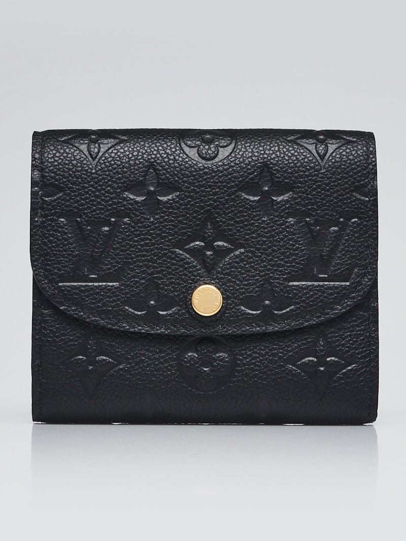 Authentic Louis Vuitton Emilie Wallet Monogram Empriente Leather Noir  Excellent