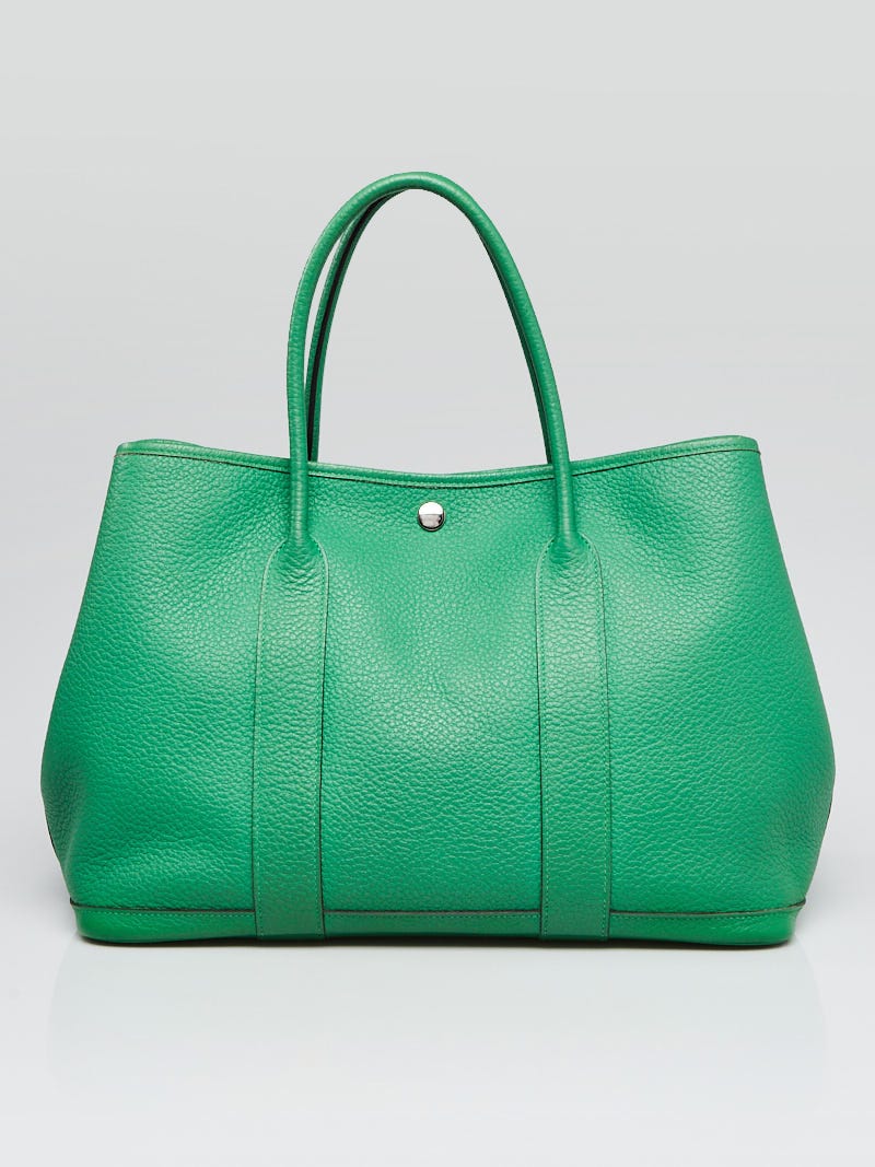 Hermes Bambou Negonda Leather Silk Lined Garden Party 36 Bag