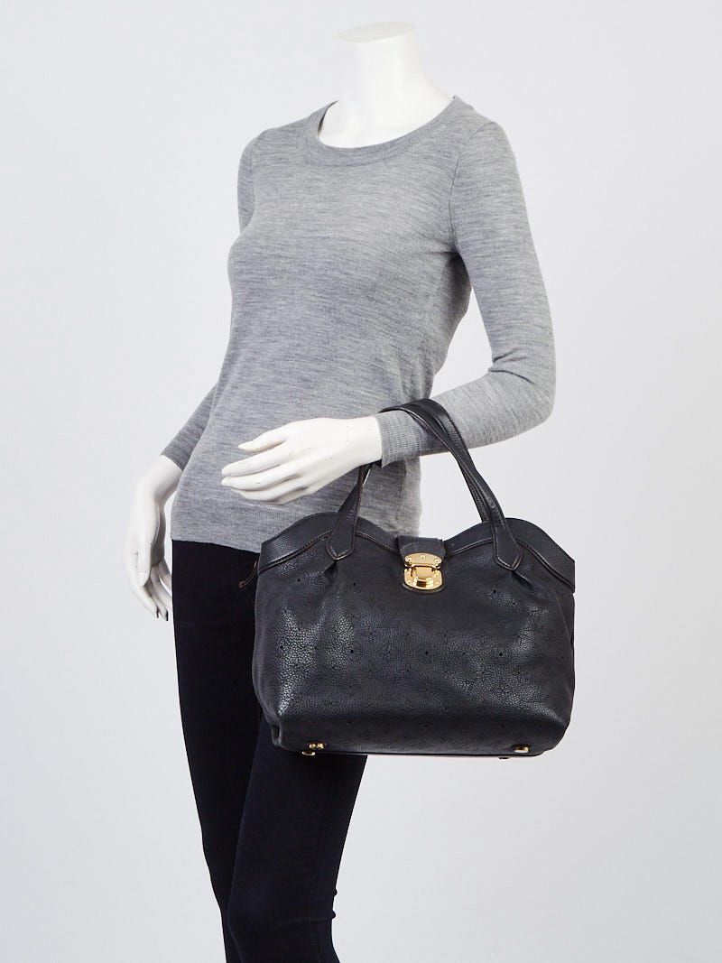 Louis Vuitton Black Monogram Mahina Leather Cirrus PM Bag - Yoogi's Closet