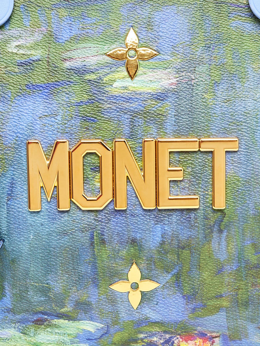 Louis Vuitton Montaigne Handbag Limited Edition Jeff Koons Monet Print  Canvas MM Multicolor 22990825