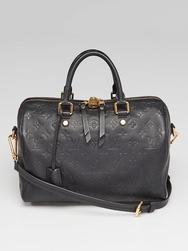 Louis Vuitton Black Monogram Empreinte Leather Speedy Bandouliere 30 Bag
