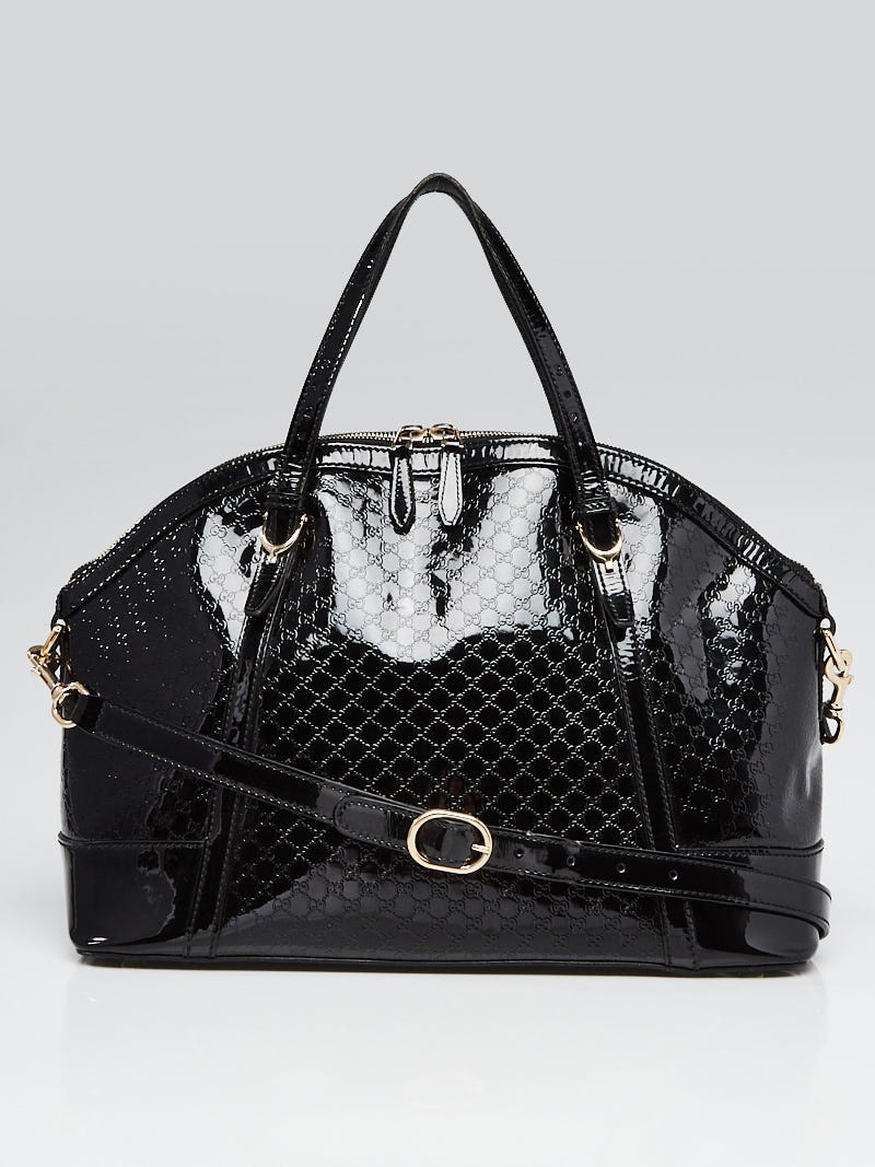 Gucci Black Microguccissima Patent Leather Nice Top Handle Bag Yoogi s Closet